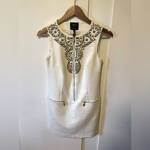 NWT White studded mini dress perfect for bride to be!